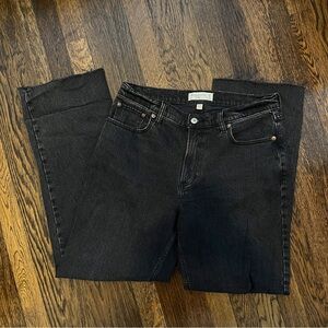Abercrombie low rise black baggy jean (curve love)